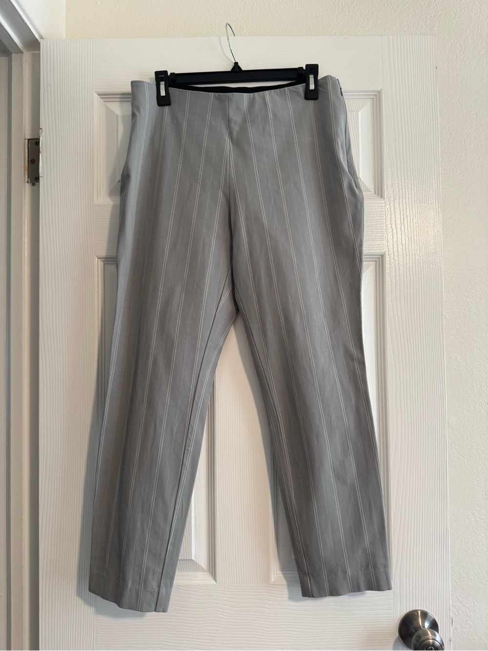 a new day Light Gray Pinstripe Cropped Dress Pants